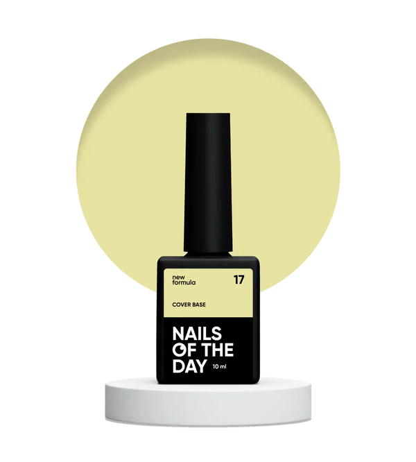 Nailsoftheday Cover base NEW Formula 17 - base camuflaje de color suave limón, para uñas, 10 ml