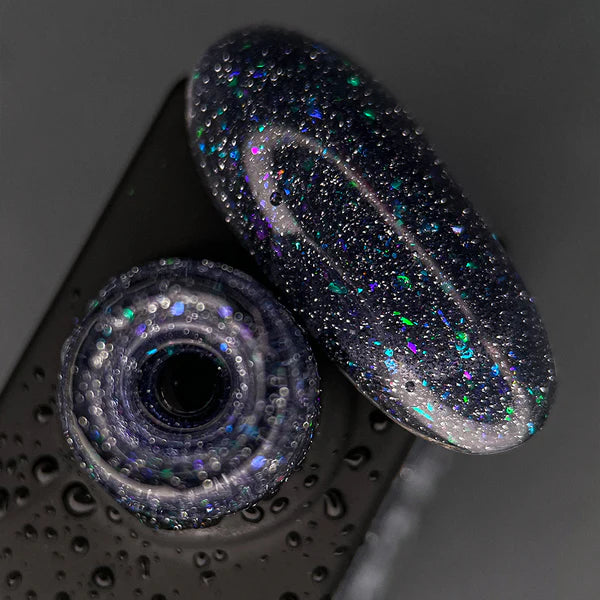 NAILSOFTHENIGHT Reflective base 02 - base reflectante de camuflaje con brillo (destellos azules y celestes), 10 ml