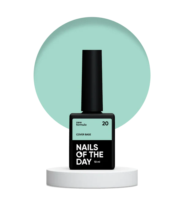 Nailsoftheday Cover base NEW Formula 20 - base camuflaje de color menta, 10 ml