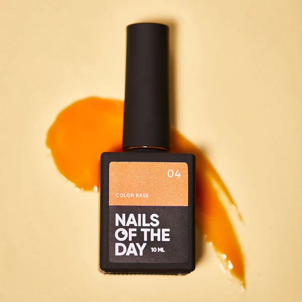 NAILSOFTHEDAY Color base 04 – base de color para uñas (naranja zanahoria), 10 ml