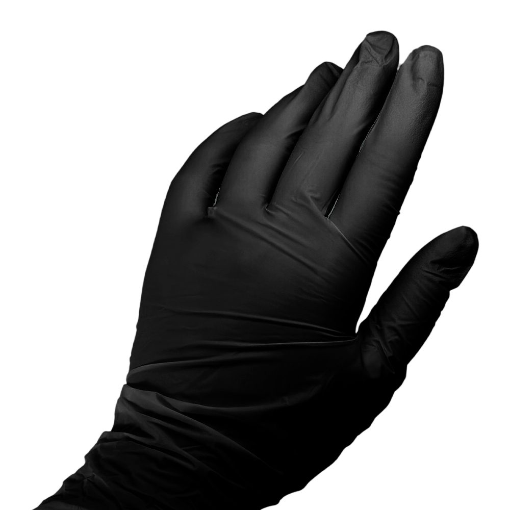 Guantes de Nitrilo sin polvo color negro