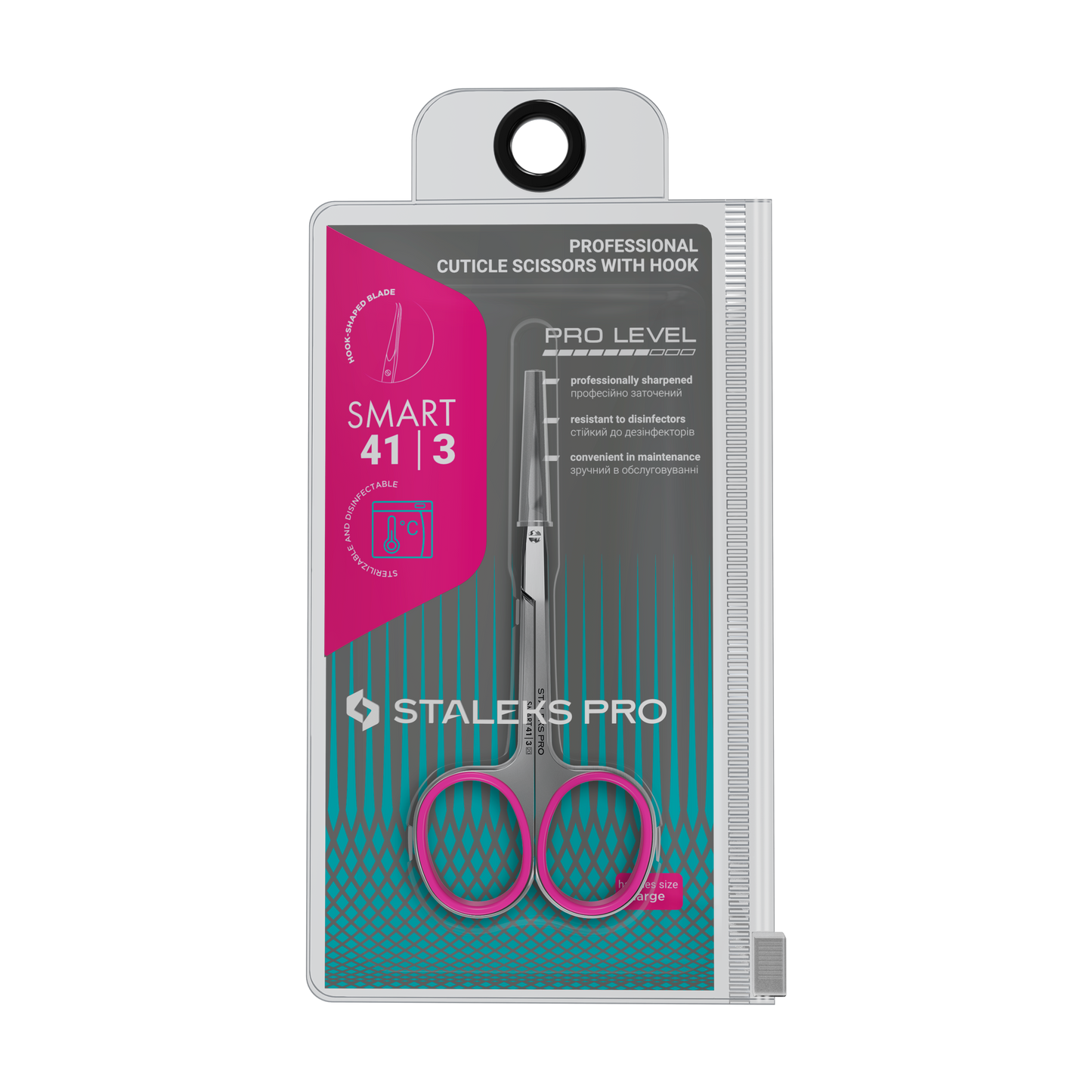 Staleks Pro Tijeras profesionales con ganchito para cutícula SMART 41 TYPE 3