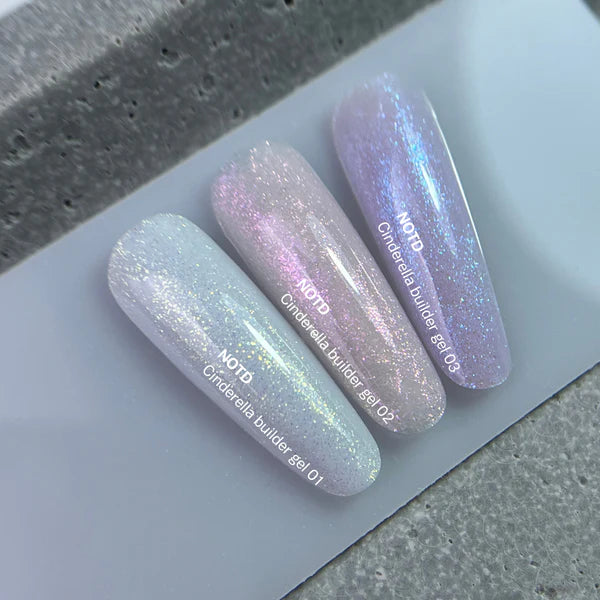 NAILSOFTHEDAY Cinderella builder gel 01 — gel de construcción lechoso con cobertura nacarada para uñas, 15 g