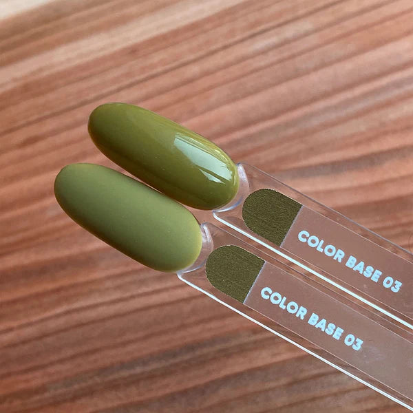 NAILSOFTHEDAY Color base 03 – base de color para uñas (verde caqui), 10 ml