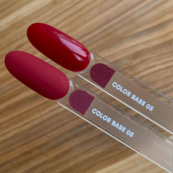 NAILSOFTHEDAY Color base 05 – base de color para uñas (rojo oscuro), 10 ml