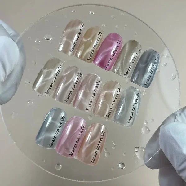 NAILSOFTHEDAY Korean cat eye 10 – gel efecto ojo de gato en tono dorado cálido, 10 ml