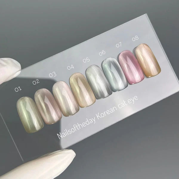 NAILSOFTHEDAY Korean cat eye 06 - esmalte semipermanente jo de gato de color gris azulado o, 10 ml