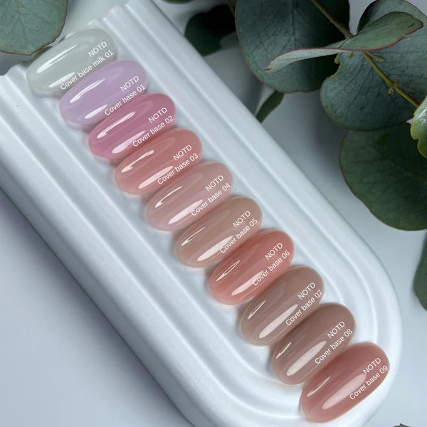 Nailsoftheday Cover base NEW Formula 04: base translúcida de color rosa polvo para uñas, 10 ml