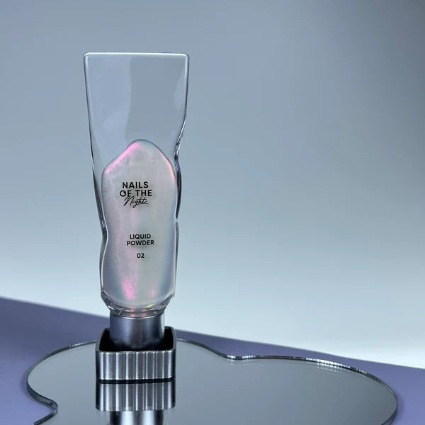 Liquid powder 02 - polvo líquido con iridiscencia de verde a rojo rosado para uñas, 5 g
