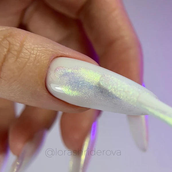 Liquid powder 01 - polvo líquido con iridiscencia de verde a morado para uñas, 5 g