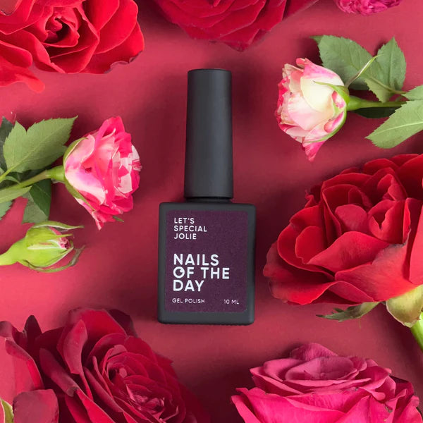 NAILSOFTHEDAY Let's Special Jolie — esmalte semipermanente de uñas marsala que cubre una capa, 10 ml