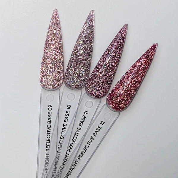 NAILSOFTHENIGHT Reflective base 10 — base reflectante de camuflaje con brillo, 10 ml