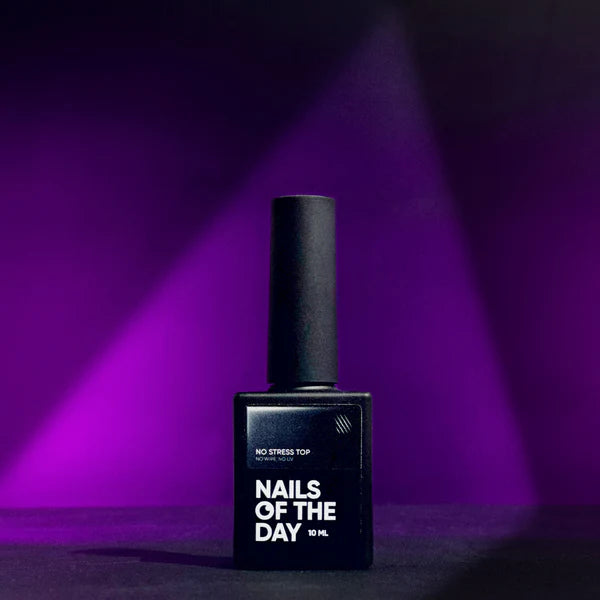 NAILSOFTHEDAY No stress top no wipe - top brillante sin capa pegajosa y sin filtros UV, top ANTI-RAYAS, 10 ml