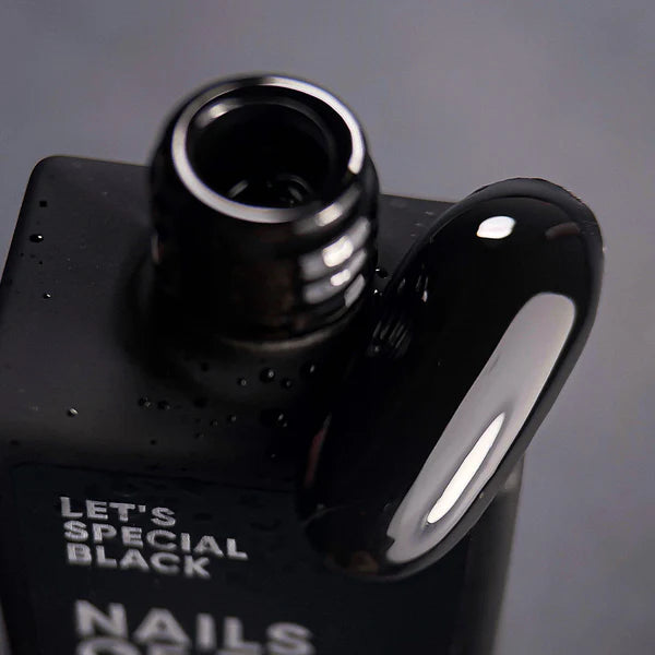 NAILSOFTHEDAY Let's Special Black: esmalte semipermanente negro especial que se superpone en una capa, 10 ml