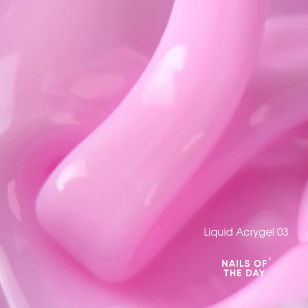 NAILSOFTHEDAY Liquid Acrygel 03 — Acrygel líquido rosa claro de nueva fórmula para uñas, 15 ml