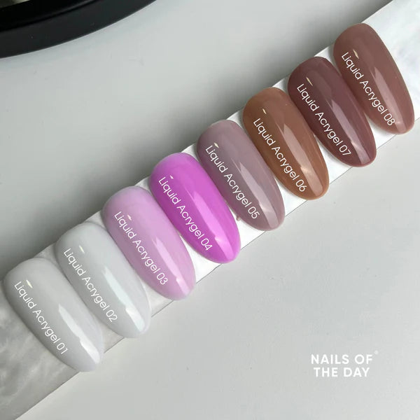 NAILSOFTHEDAY Liquid Acrygel 01 — Acrygel líquido de color blanco lechoso de nueva fórmula para uñas, 15 ml