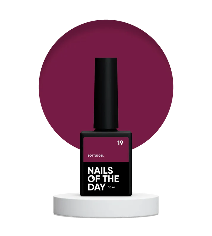NAILSOFTHEDAY Bottle Gel 19 – gel ultrafuerte burdeos, 10 ml