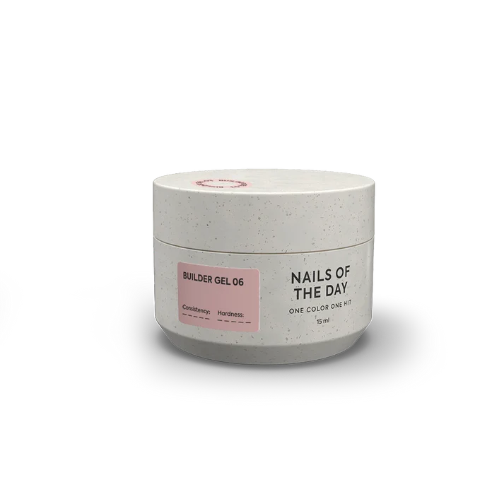 NAILSOFTHEDAY Builder Gel 06 — gel marrón claro para extensiones de uñas, 15 ml