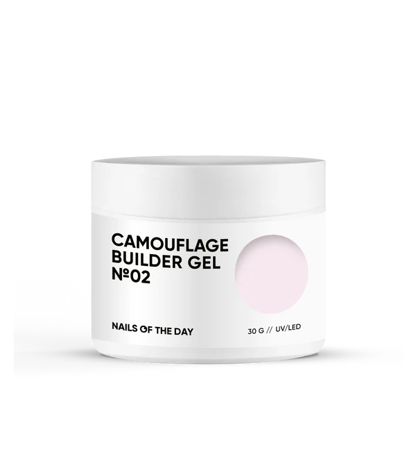 NAILSOFTHEDAY Camouflage builder gel 02 — gel constructor de camuflaje rosa pálido para uñas, 30 g