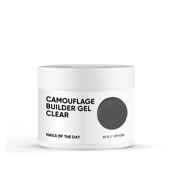 NAILSOFTHEDAY Camouflage builder gel clear, gel constructor de camuflaje espeso transparente para uñas, 30 g
