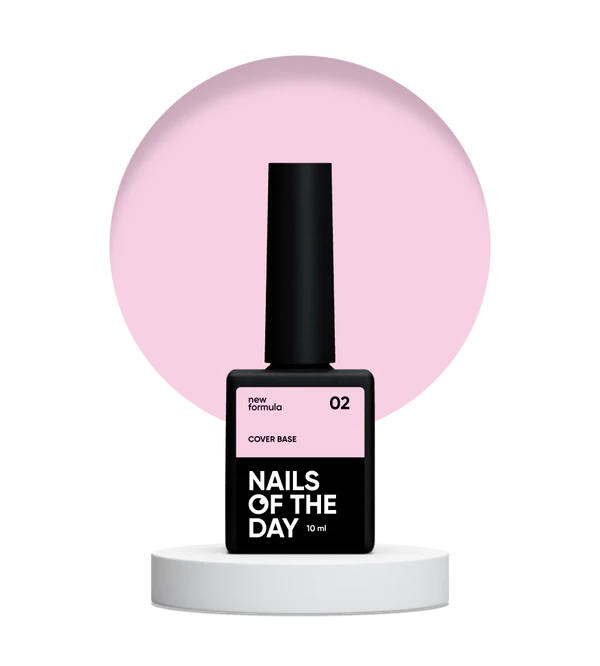 Nailsoftheday Cover base NEW Formula 02: base de camuflaje rosa nude para uñas, 10 ml