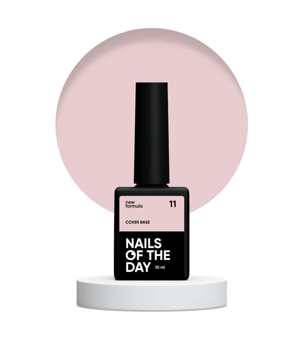Nailsoftheday Cover base NEW Formula 11 — base camuflaje semitransparente en tono nude suave para uñas, 10 ml