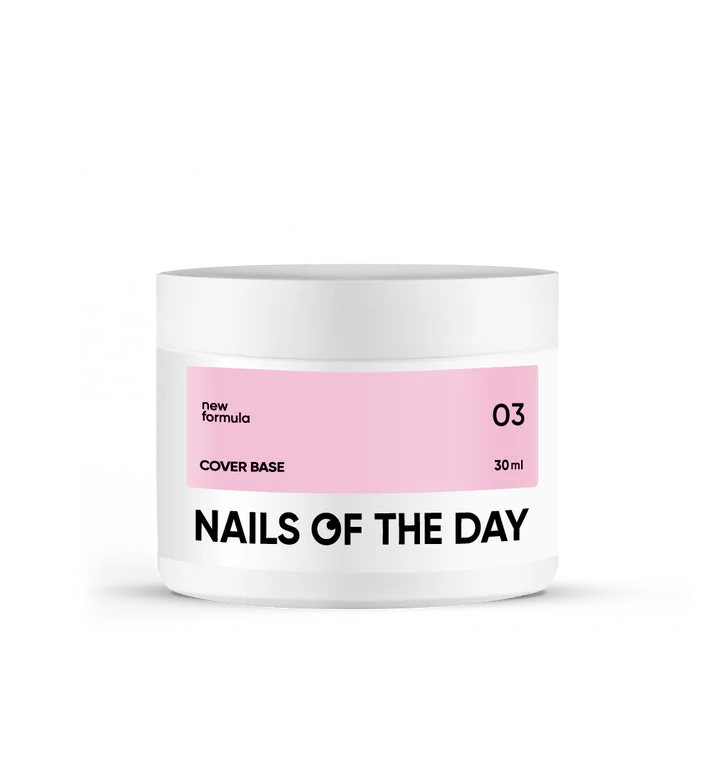 Nailsoftheday Cover base NEW Formula 03: base de camuflaje suave color melocotón para uñas, 30 ml