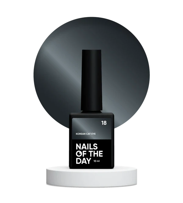 NAILSOFTHEDAY Korean Cat Eye 18 – esmalte semipermanente efecto ojo de gato azul oscuro, 10 ml