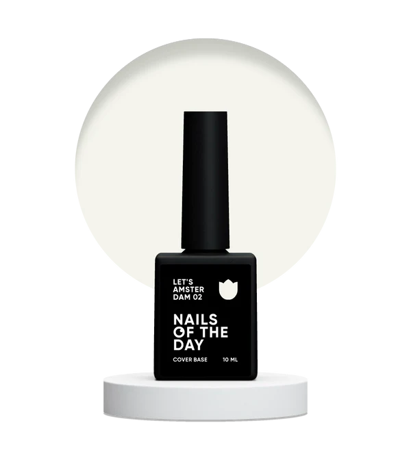 NAILSOFTHEDAY Let's Amsterdam 02: base de camuflaje blanco lechoso para uñas, 10 ml