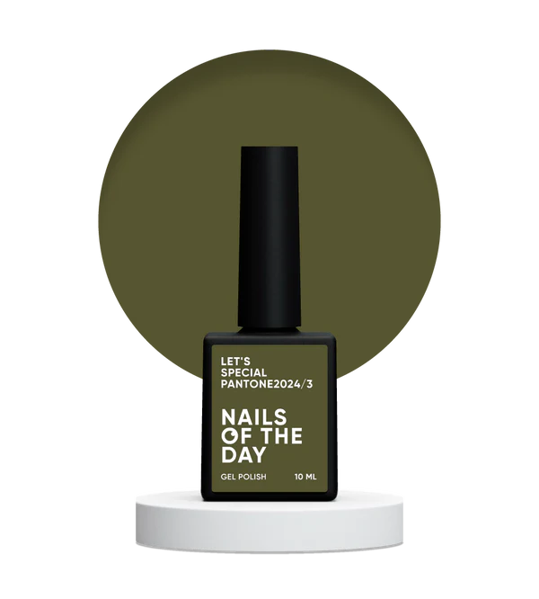 NAILSOFTHEDAY Let's Special Pantone2024/3 — esmalte semipermanente de uñas esmeralda/caqui que cubre con dos capas finas, 10 ml