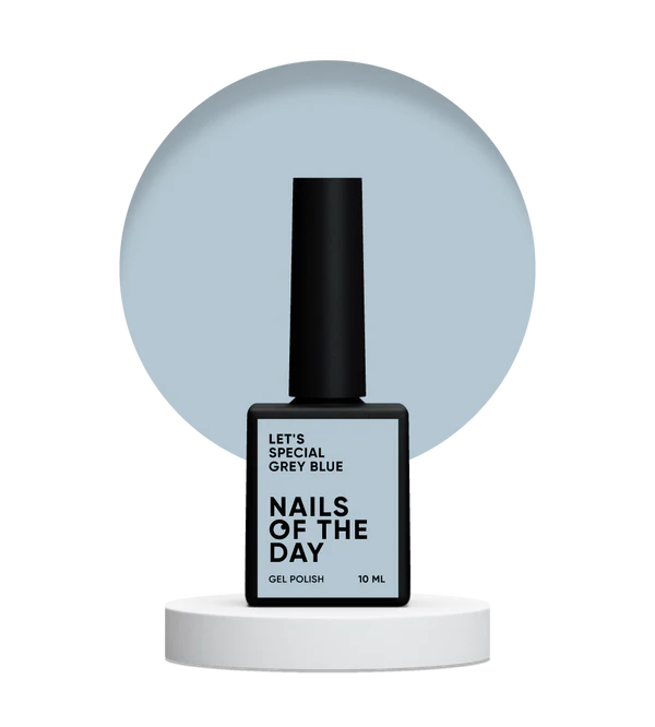 NAILSOFTHEDAY Let's Special Grey blue: esmalte semipermanente gris azulado para cubrir uñas en una capa, 10 ml