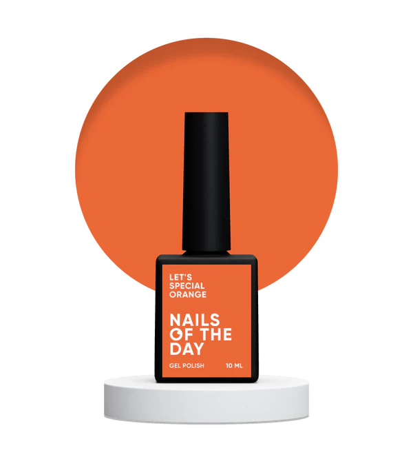 NAILSOFTHEDAY Let's Special Orange - Esmalte de uñas semipermanente especial naranja/zanahoria superpuesto en una capa, 10 ml