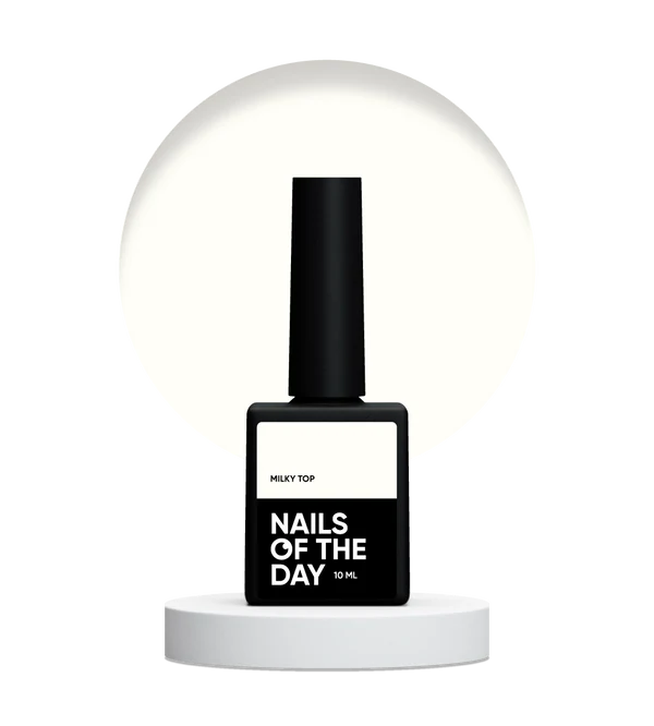 NAILSOFTHEDAY Milky top – top suave lechosa sin capa pegajosa para uñas, 10 ml