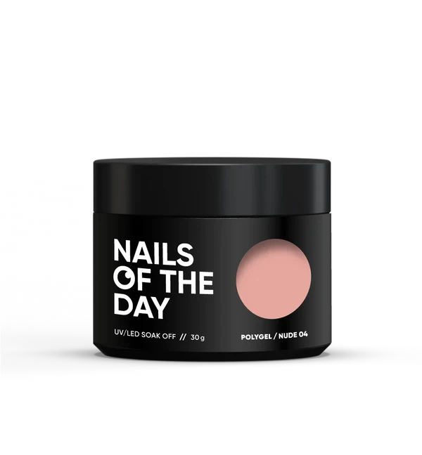 NAILSOFTHEDAY Polygel nude 04 — Polígel nude clásico, 30 g