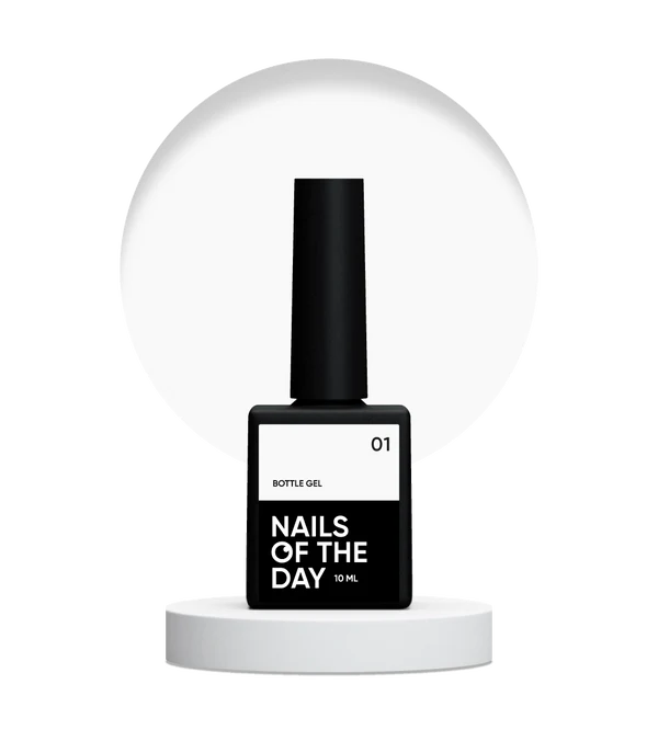 NAILSOFTHEDAY Bottle gel 01 – gel blanco ultrafuerte, 10 ml