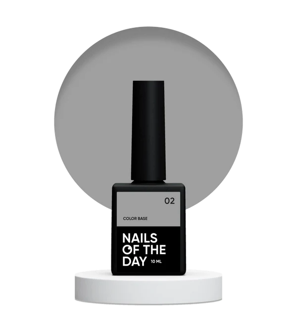 NAILSOFTHEDAY Color base 02 – base de color para uñas (gris claro), 10 ml