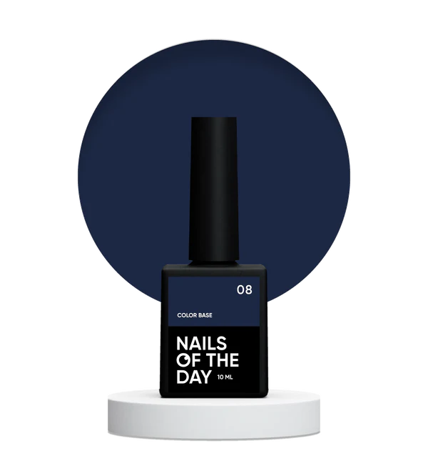 NAILSOFTHEDAY Color base 08 – base de color para uñas (azul intenso), 10 ml