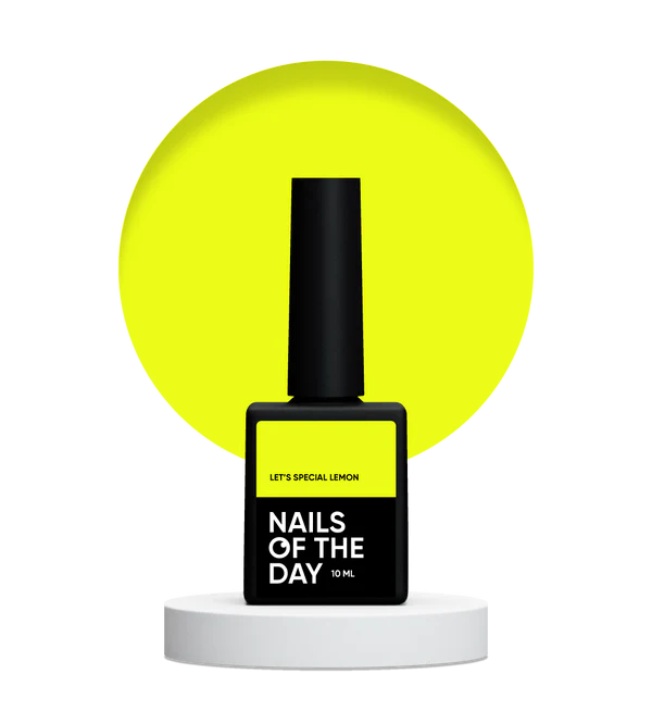 NAILSOFTHEDAY Let's Special Lemon: un esmalte semipermanente especial de limón neón que se superpone en una capa, 10 ml