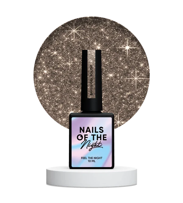 NAILSOFTHENIGHT Baylis gel polish — esmalte semipermanente dorado reflectante para uñas, 10 ml