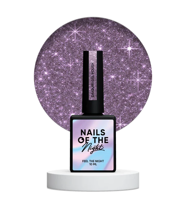 NAILSOFTHENIGHT Daiquiri gel polish — esmalte semipermanente lila reflectante para uñas, 10 ml