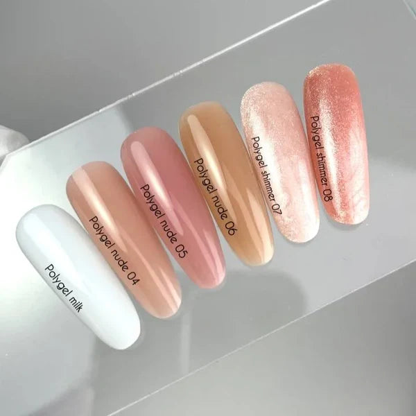NAILSOFTHEDAY Polygel Milk — Polígel semitransparente en tono lechoso, 30 g