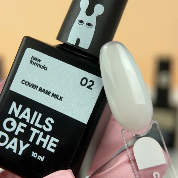 Nailsoftheday Cover base NEW Formula milk 02 - base camuflaje de color leche, 10 ml