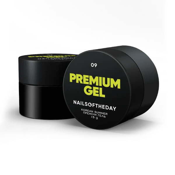 NAILSOFTHEDAY Premium gel 09 - gel de construcción de color amarillo limón intenso, 15 ml