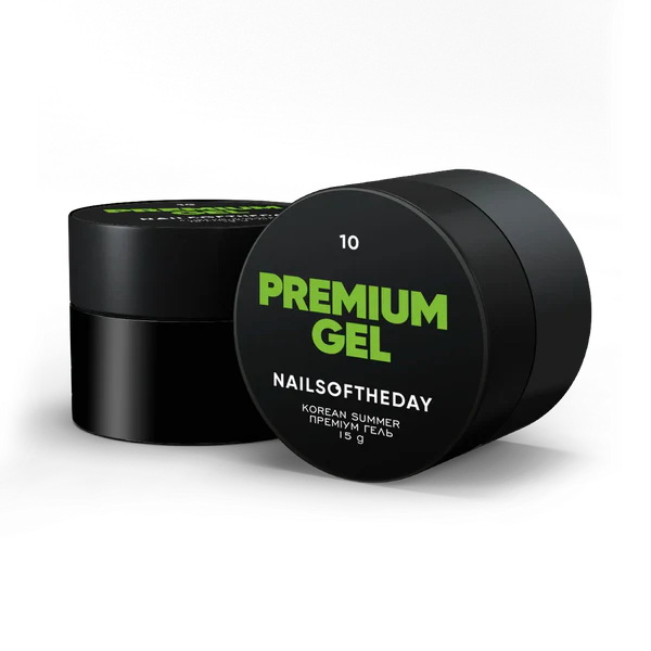 NAILSOFTHEDAY Premium gel 10 - gel de construcción de color verde lima intenso, 15 ml