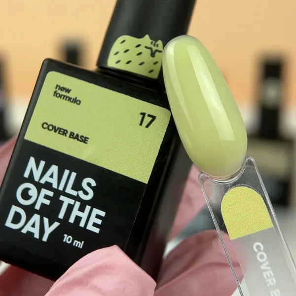 Nailsoftheday Cover base NEW Formula 17 - base camuflaje de color suave limón, para uñas, 10 ml