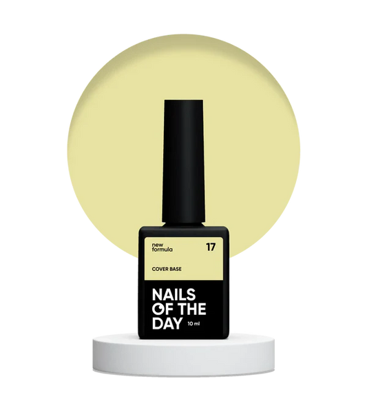 Nailsoftheday Cover base NEW Formula 17 - base camuflaje de color suave limón, para uñas, 10 ml