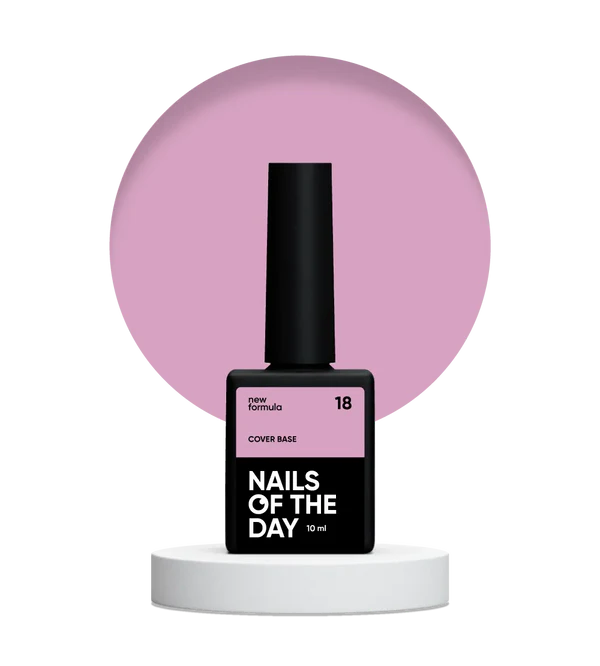Nailsoftheday Cover base NEW Formula 18 - base camuflaje de color rosa, para uñas, 10 ml