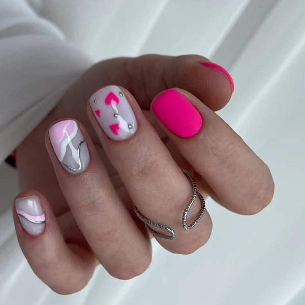 NAILSOFTHEDAY Let's Special Barbie: un esmalte semipermanente especial de color rosa neón que se superpone en una capa, 10 ml