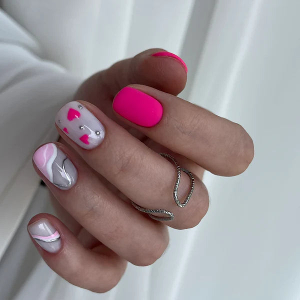 NAILSOFTHEDAY Let's Special Barbie: un esmalte semipermanente especial de color rosa neón que se superpone en una capa, 10 ml