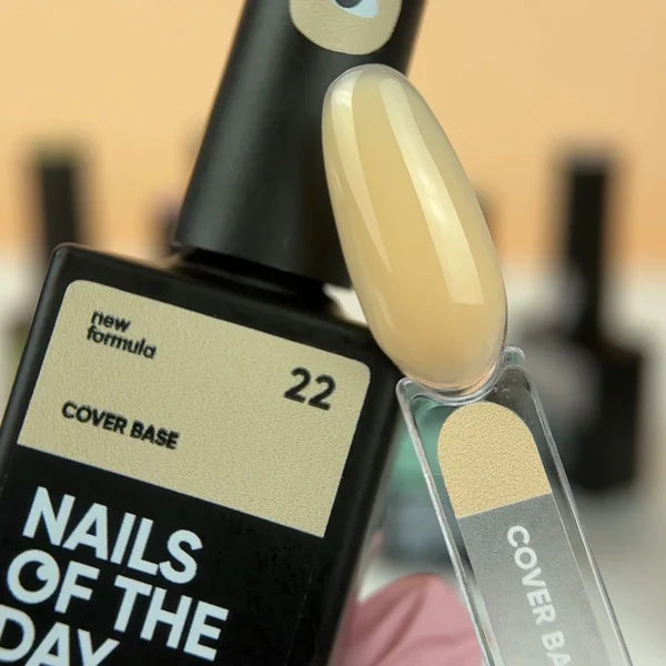 Nailsoftheday Cover base NEW Formula 22 - base camuflaje de color melocotón suave, 10 ml